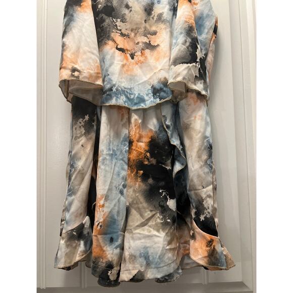 Tyche Women’s Sleeveless Watercolor Summer V-Neck Romper Size M Multicolor - Picture 4 of 5